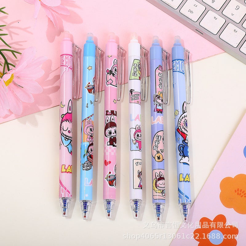 Pupils Special Cute Rab Cloth Erasable Pen St Crystal Blue Press Erasable Gel Pen High Color Value Brush Pen - Image 3